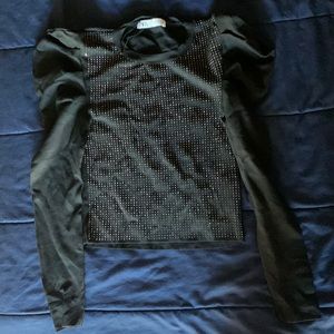 Black Zara long sleeve top